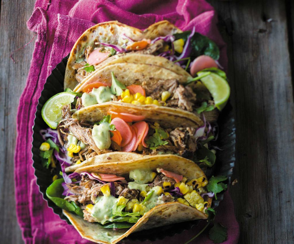Rafeltjiesvarkvleis-in-tacos
