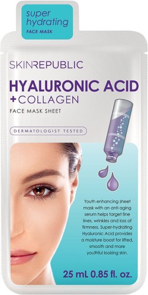 Skin Republic Hyaluronic Acid + Collagen Face Mask_reduced
